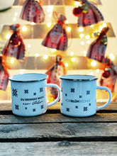 Lade das Bild in den Galerie-Viewer, 2er-Set WINTERPERLE Emaille-Tasse